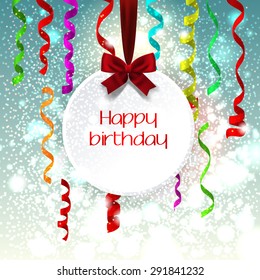 Modern colorful birthday background, vector illustration. Birthday, christmas background. 
