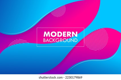 Modern Colorful Blue Pink Gradient Geometric Abstract Background