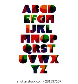 Modern and Colorful Bold Font Set Design