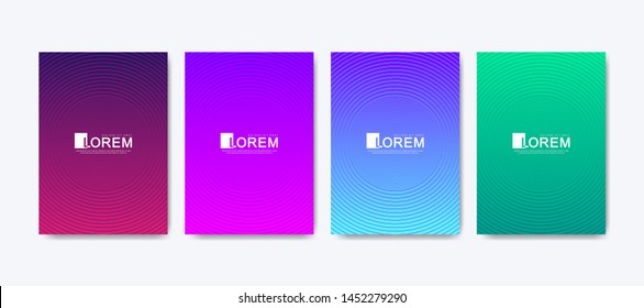 Modern colorful bright abstract gradient line pattern background cover design. Trendy vector template for web, brochure, leaflet, flyer, cover, banner, poster. Cool gradients. Vivid vibrant color.
