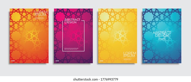 modern colorful brochures cover design set