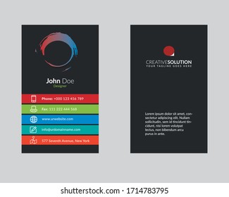 Modern colorful business card  for corporate or personal use