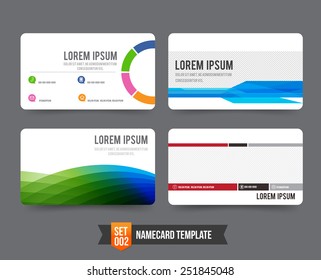 Modern and colorful business card template vector illustration