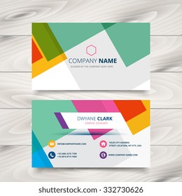 Modern Colorful Business Card Template Design