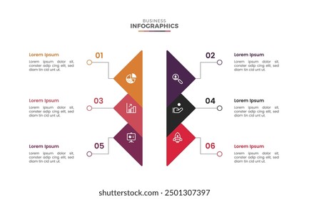 Modern colorful business circuit infographics template design for presentation and data visuals