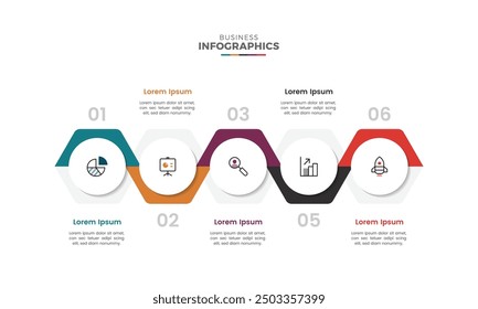Modern colorful business circular infographic design templates and presentation slides