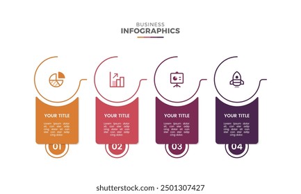 Modern colorful business infographics template design for presentation and data visualization