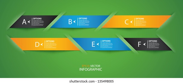 Modern colorful business origami style step up options numbers banner template. Vector illustration.