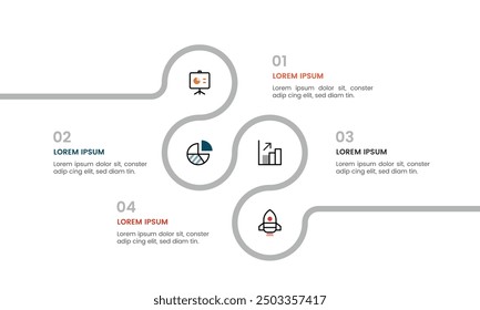 Modernas y coloridas Plantillas de diseño de infografía de hoja de ruta de línea de tiempo de negocios y diapositivas de presentación