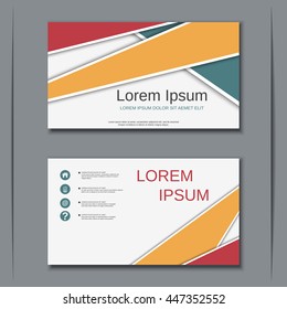 Modern colorful business visiting card vector design template