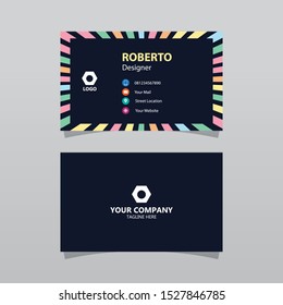 Modern colorful bussines card template. Elegant element composition design with clean concept.