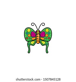 modern colorful butterfly logo vector icon ilustration