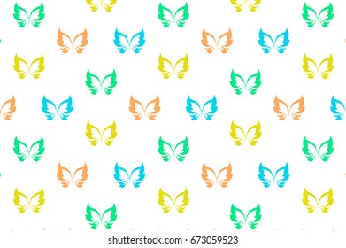 Modern colorful butterfly pattern