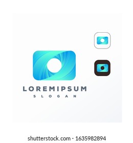 Modern colorful camera logo design ready to use