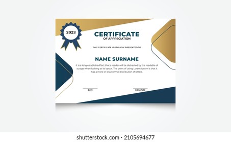 Modern Colorful Certificate Template Design