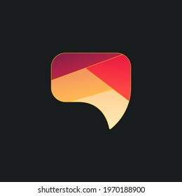 modern and colorful chat bubble design
