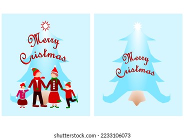 MODERN COLORFUL CHRISTMAS ILLUSTRATION, PART OF A COLLECTION OF CHRISTMAS IMAGES WITH AN ORIGINAL BUT SIMPLE DESIGN