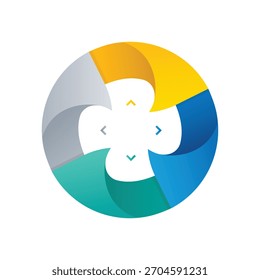 A modern, colorful circle infographic visualizing data with percentage segments. Ideal for business reports, presentations, and statistical analysis, symbolizing growth and statistics.