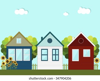 Modern Colorful City Concept