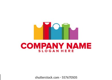 modern and colorful City shop logo vector illustration, online shop logo