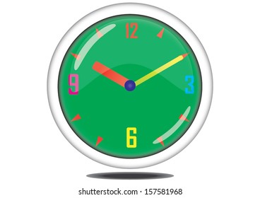 Modern colorful clock, EPS 10 easy edit