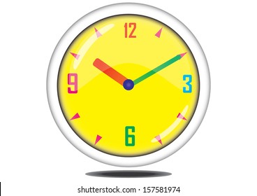 Modern colorful clock, EPS 10 easy edit