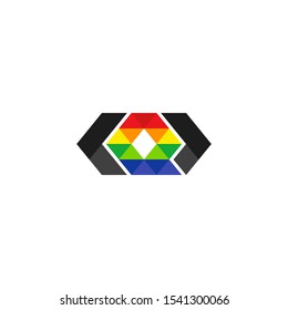 Modern Colorful Code Vector Logo Letter Q. Q Programmer Letter Design Vector