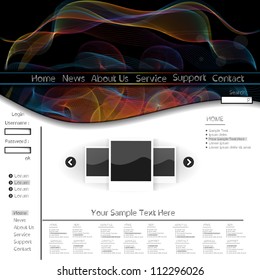 Modern colorful creative abstract vector website design