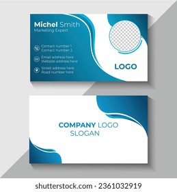 Modern colorful creative business card design. Corporate abstract simple company visiting card design 