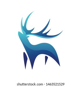 Modern Colorful deer illustration design vector