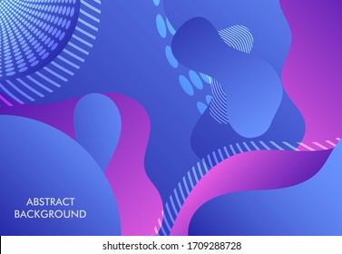Modern and colorful design with composition fluid shapes and gradient. can be used in poster, card, digital, wallpaper, cover, journal, banner, backdrop and more