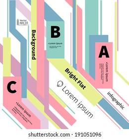 Modern colorful design, flat background, vector illustration