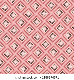 modern colorful diamonds repeating pattern in pink, peach and grey with 3D appearance for textile, fabric, backdrops, backgrounds, templates and creative surface designs. pattern swatch at eps.file