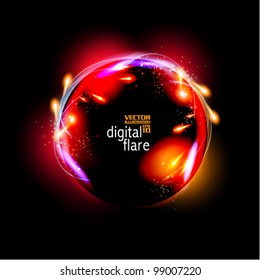 modern colorful and digital flare design element
