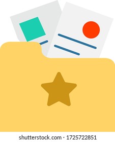 Modern colorful document icon illustration