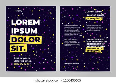 Modern colorful dotted background for flyer, cover. Vector illustration