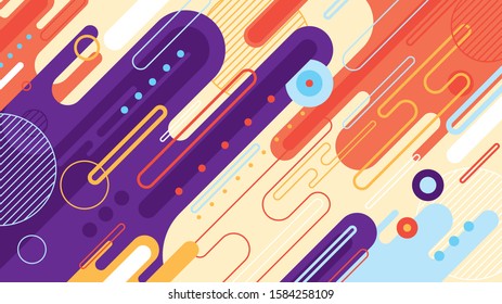 Modern colorful dynamic geometric background