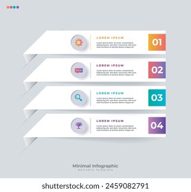 Modern Colorful Editable Infographic Design Template Vector