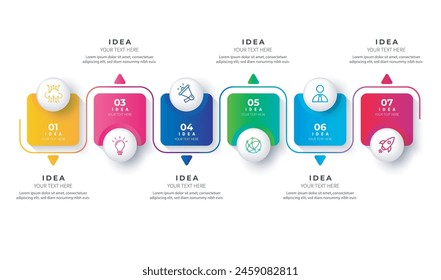 Modern Colorful Editable Infographic Design Template Vector