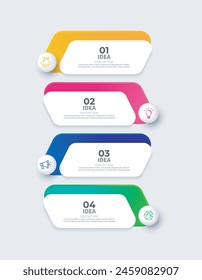 Modern Colorful Editable Infographic Design Template Vector