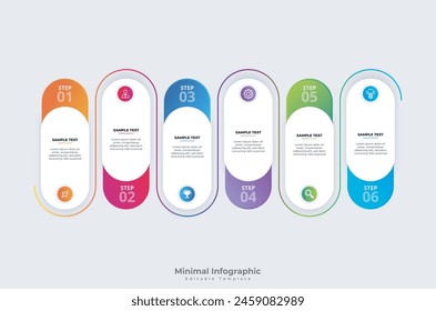 Modern Colorful Editable Infographic Design Template Vector