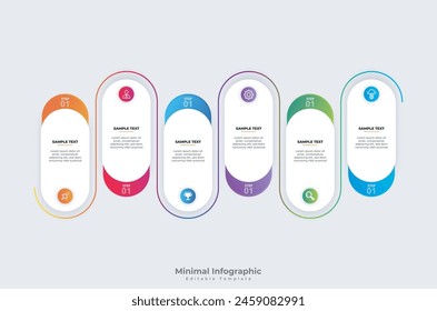 Modern Colorful Editable Infographic Design Template Vector