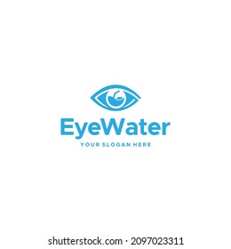 Modern Colorful Eye Water straw Wave logo design