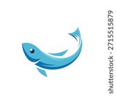 modern colorful fish logo template