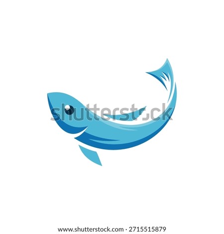 modern colorful fish logo template