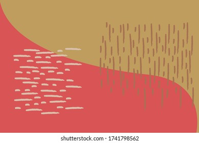 Modern colorful flat abstract vector background design. Playful illustration with  red, brown colors
