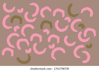 Modern colorful flat abstract vector background design. Playful illustration with  pink, brown colors