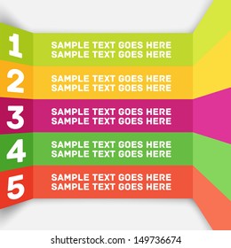 Modern colorful flat designed option template. For infographics, banners and websites. Vector 