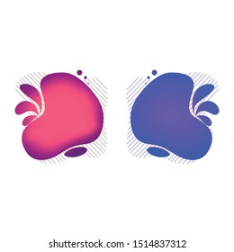 Modern and colorful floating gradient bubble with shadow. Sophisticated abstract art for creative texts.