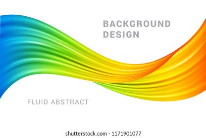 Modern colorful flow abstract background vector illustration. Digital painting liquid colorful bright gradient trendy wave banner template.